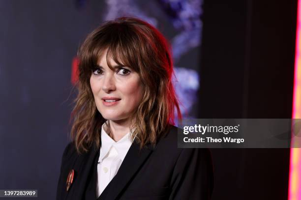 Winona Ryder attends Netflix's "Stranger Things" Season 4 New York Premiere at Netflix Brooklyn on May 14, 2022 in Brooklyn, New York.