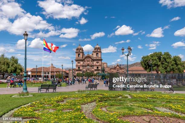 praça de armas, cusco, peru - plaza de armas praça - fotografias e filmes do acervo