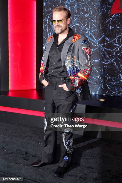 David Harbour attends Netflix's "Stranger Things" Season 4 New York Premiere at Netflix Brooklyn on May 14, 2022 in Brooklyn, New York.