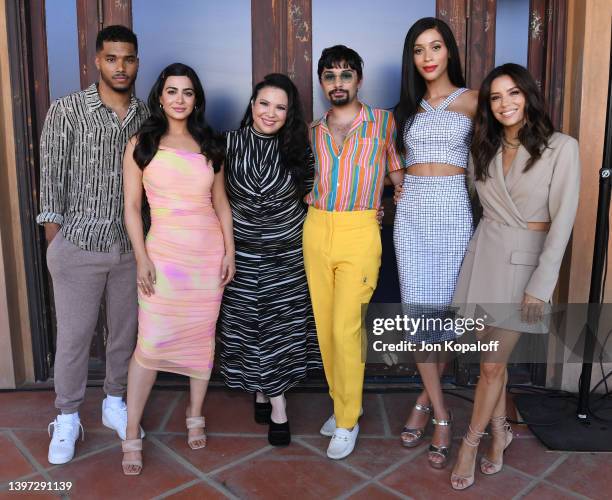 Rome Flynn, Emeraude Toubia, Gloria Calderón Kellett, Mark Indelicato, Isis King and Eva Longoria attend The Prime Experience: "With Love" on May 14,...