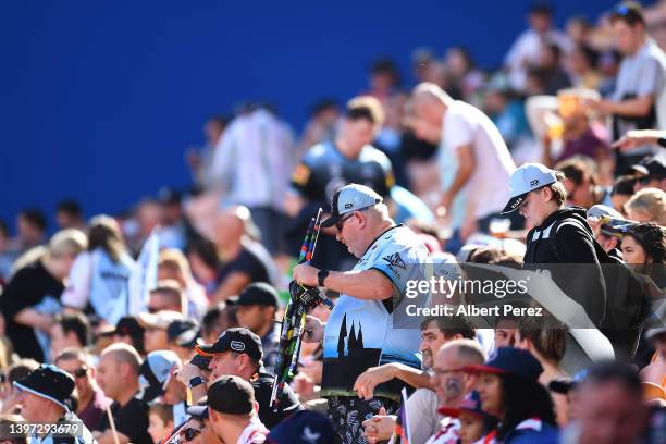 General view is seen of spectators during the round 10 NRL match between the Cronulla Sharks and the Canberra Raiders at Suncorp Stadium, on May 15...