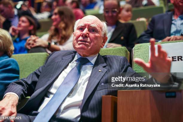 Former Australian Prime Minister John Howard attends the Liberal Party election campaign launch on May 15, 2022 in Brisbane, Australia. The...