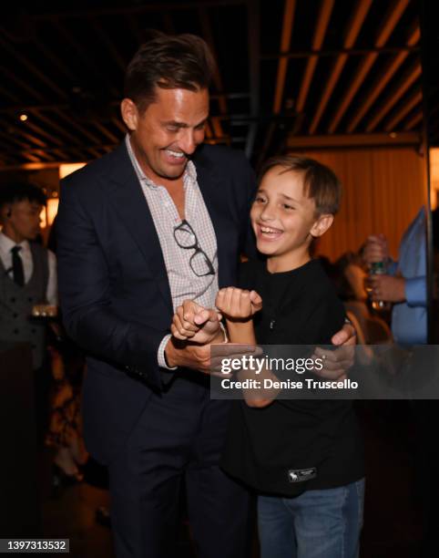 Bill Rancic and Duke Rancic celebrate the grand opening of RPM Italian at The Forum Shops at Caesars on May 14, 2022 in Las Vegas, Nevada.