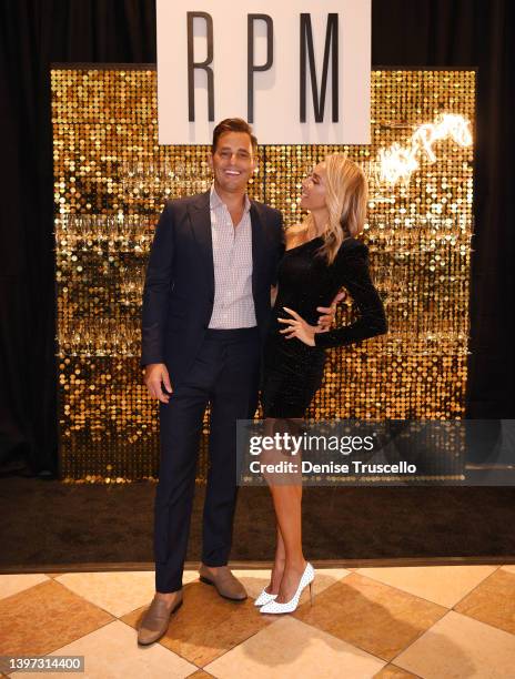 Bill Rancic and Giuliana Rancic celebrate the grand opening of RPM Italian at The Forum Shops at Caesars on May 14, 2022 in Las Vegas, Nevada.