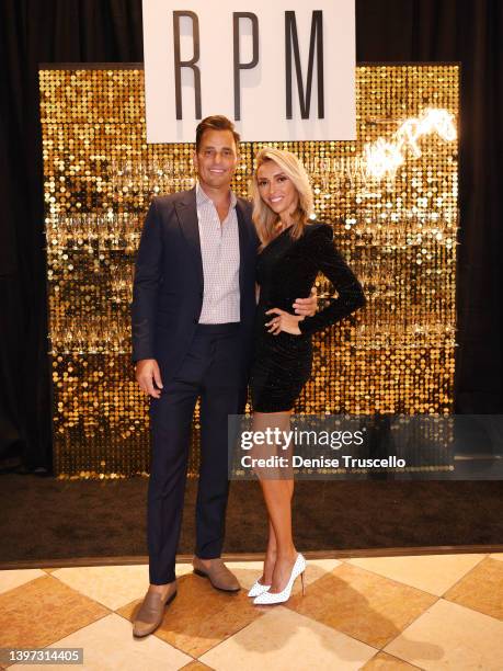 Bill Rancic and Giuliana Rancic celebrate the grand opening of RPM Italian at The Forum Shops at Caesars on May 14, 2022 in Las Vegas, Nevada.