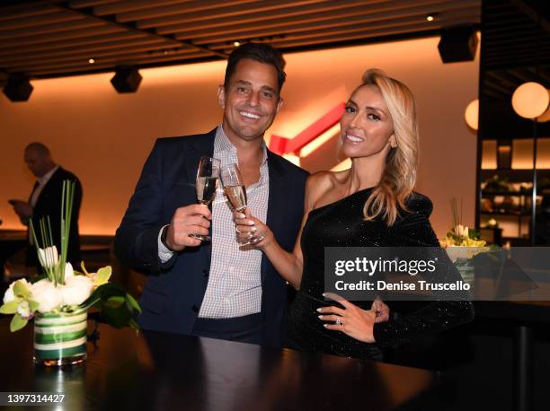 Bill Rancic and Giuliana Rancic celebrate the grand opening of RPM Italian at The Forum Shops at Caesars on May 14, 2022 in Las Vegas, Nevada.