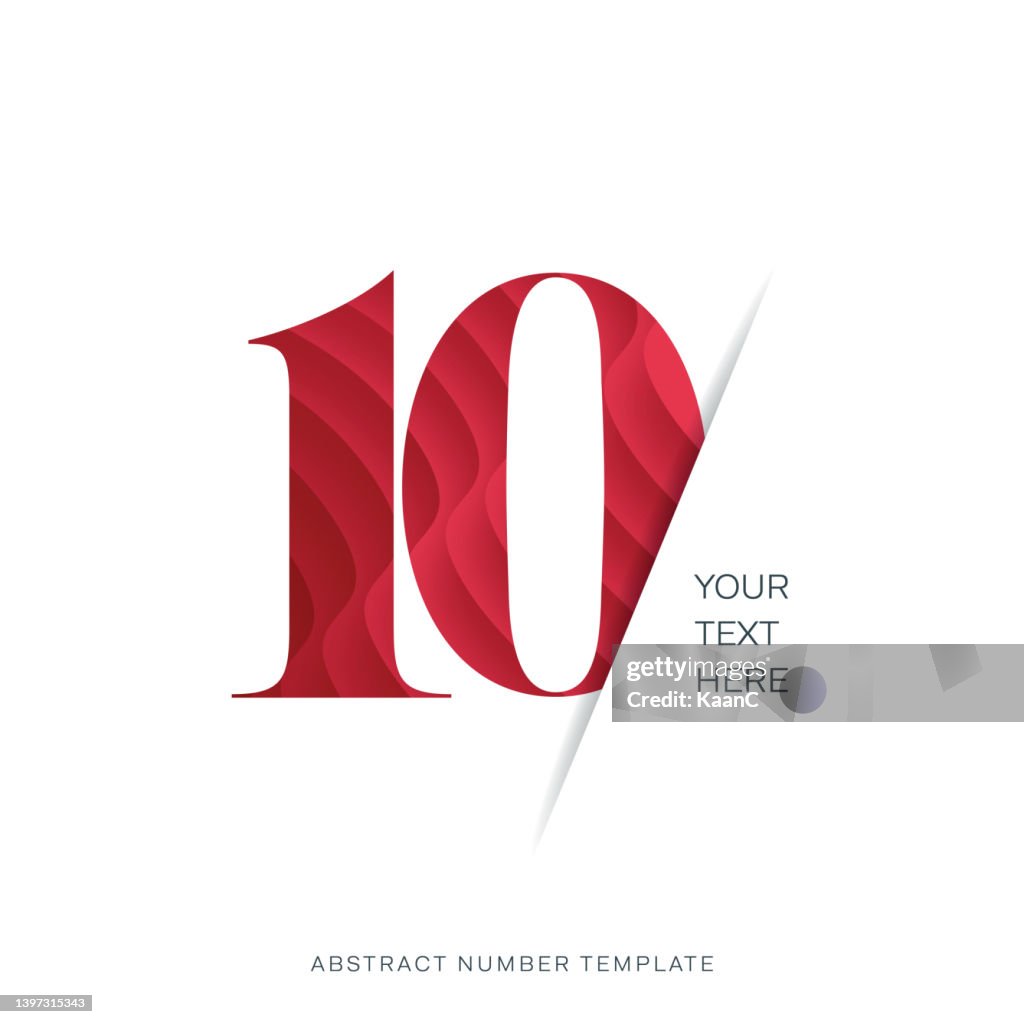 Abstract number template. Anniversary number template isolated, anniversary icon label, anniversary symbol stock illustration