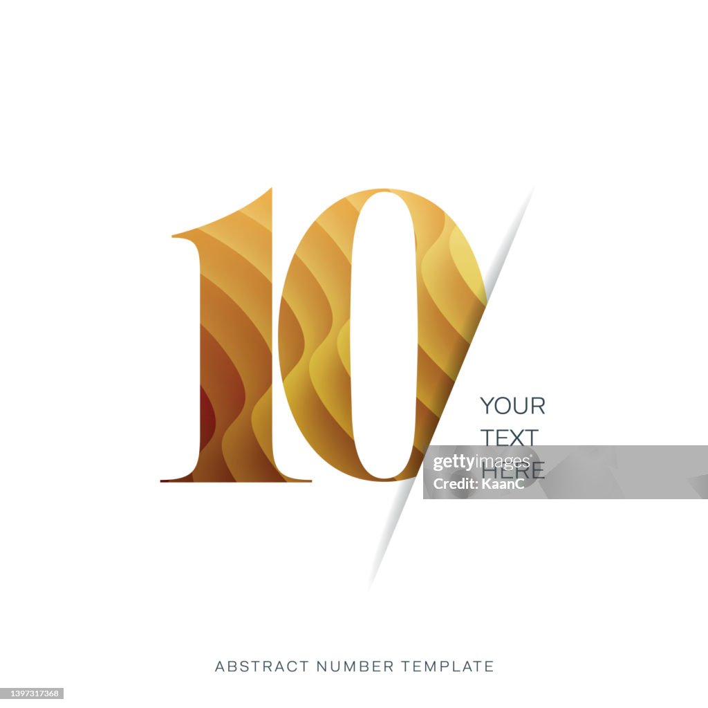 Abstract number template. Anniversary number template isolated, anniversary icon label, anniversary symbol stock illustration