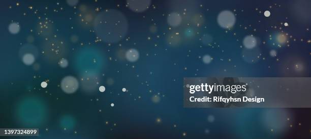 abstract modern defocused bokeh blue background - sparks background stock illustrations