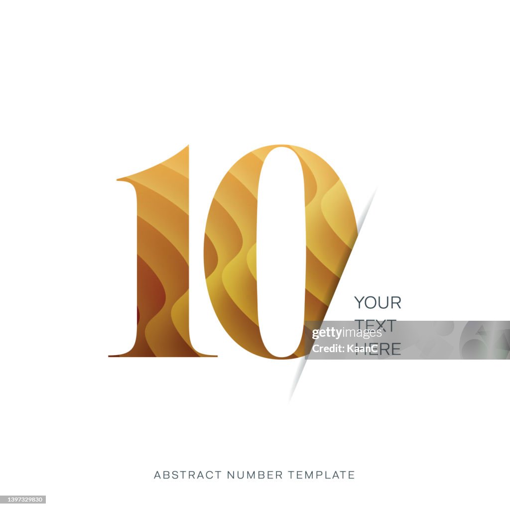 Abstract number template. Anniversary number template isolated, anniversary icon label, anniversary symbol stock illustration