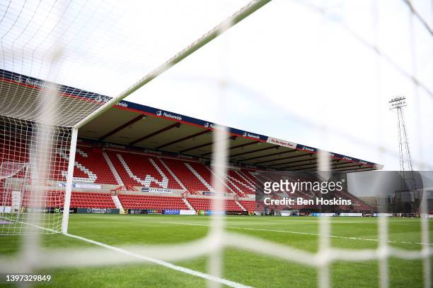General view of the stadium ahead of the Sky Bet League Two Play-off Semi Final 1st Leg match between Swindon Town and Port Vale at County Ground on...