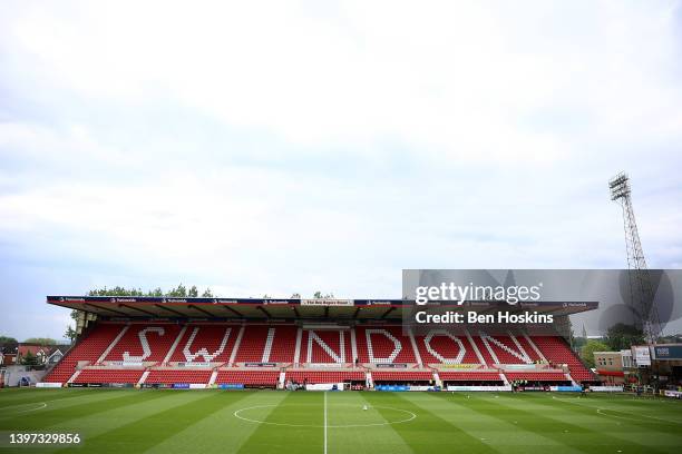 General view of the stadium ahead of the Sky Bet League Two Play-off Semi Final 1st Leg match between Swindon Town and Port Vale at County Ground on...