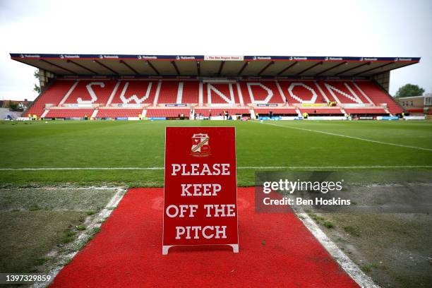 General view of the stadium ahead of the Sky Bet League Two Play-off Semi Final 1st Leg match between Swindon Town and Port Vale at County Ground on...