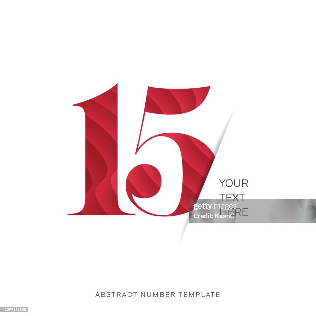 Abstract number template. Anniversary number template isolated, anniversary icon label, anniversary symbol stock illustration
