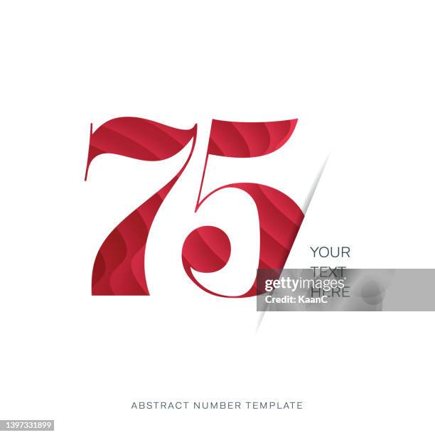 stockillustraties, clipart, cartoons en iconen met abstract number template. anniversary number template isolated, anniversary icon label, anniversary symbol stock illustration - number 65