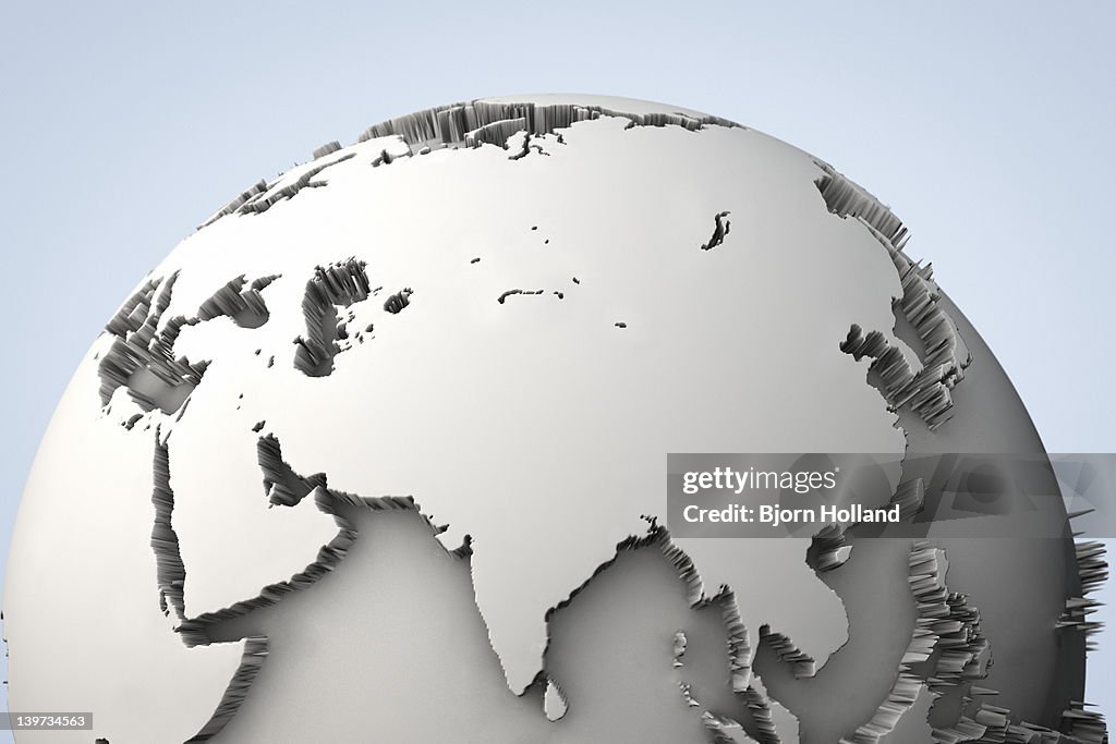 Globe ? Closeup of Asia