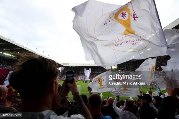 General view of the inside of Villa Park as fans of Aston Villa celebrate the 40th Anniversary of their European Champions League winning campaign...