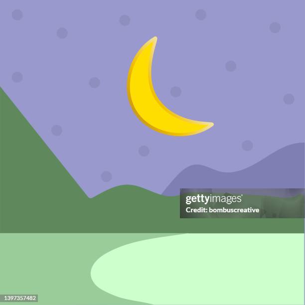 summer night view background - beach clean stock illustrations