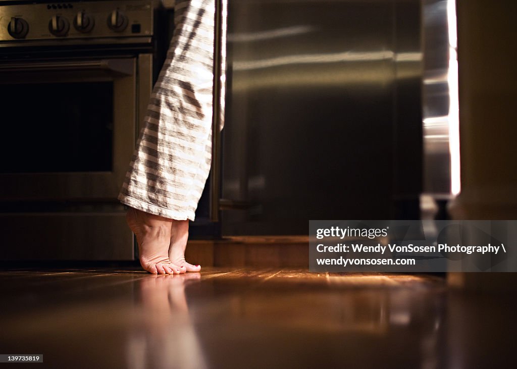 Feet Light By Fridge Light High-Res Stock Photo - Getty Images