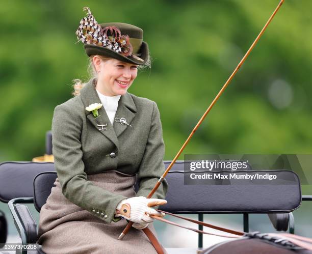 Lady Louise Windsor takes part in the 'Champagne Laurent-Perrier Meet of The British Driving Society' on day 4 of the Royal Windsor Horse Show in...