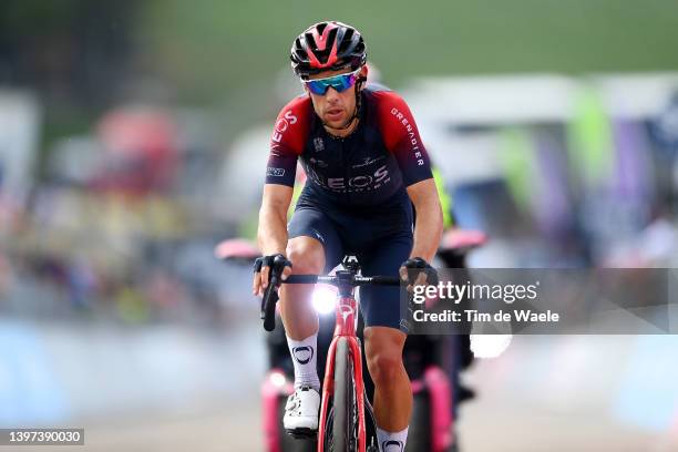 Richie Porte of Australia and Team INEOS Grenadiers crosses the finishing line during the 105th Giro d'Italia 2022, Stage 9 a 191km stage from...