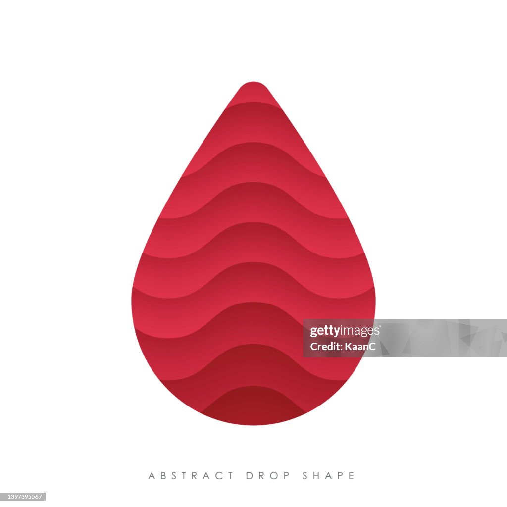 Abstract Blood drop vector stock illustration