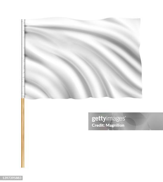 ilustrações de stock, clip art, desenhos animados e ícones de white flag blank vector - white flag