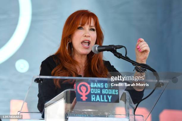 Actress Lisa Ann Walter speaks at the Women's March Foundation's National Day Of Action! The "Bans Off Our Bodies" reproductive Rights Rally at Los...