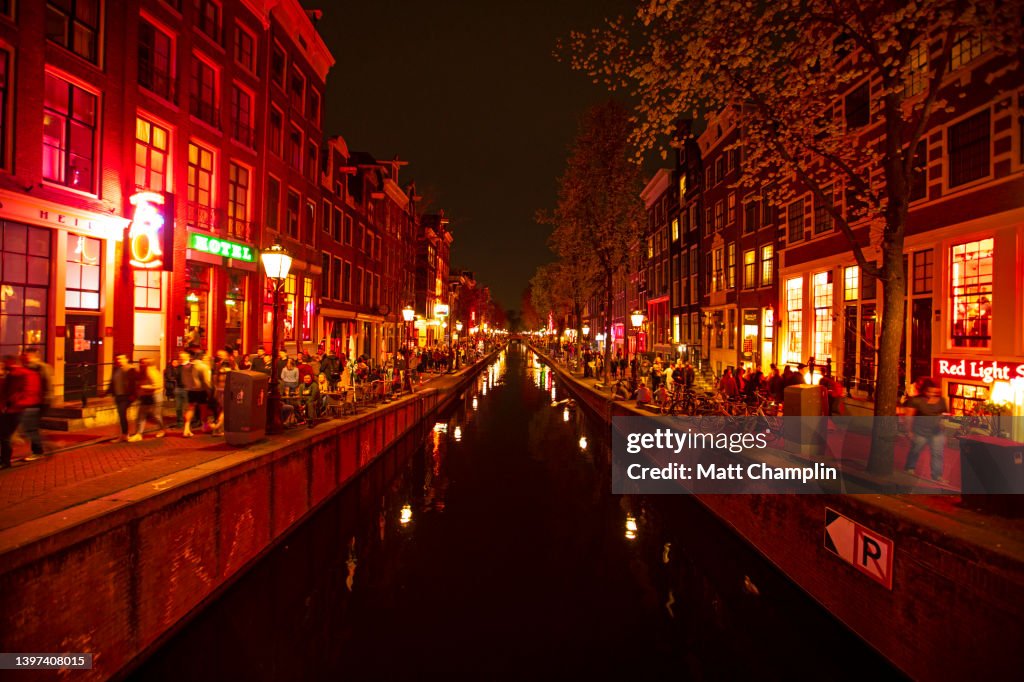 Amsterdam at Night Red Light District