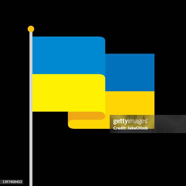 ukraine flag flat - foreign policy stock illustrations