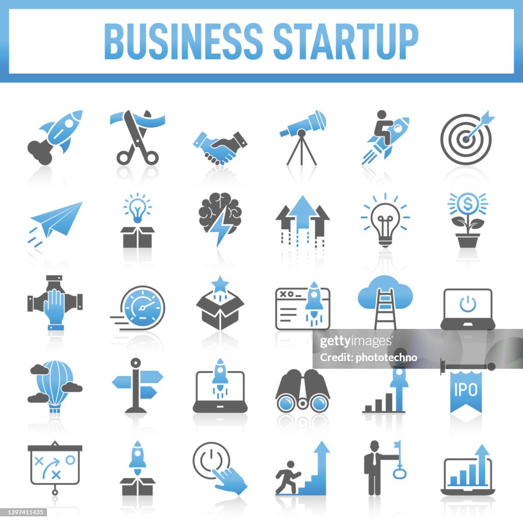 Modern Universal Business Startup Icons Collection