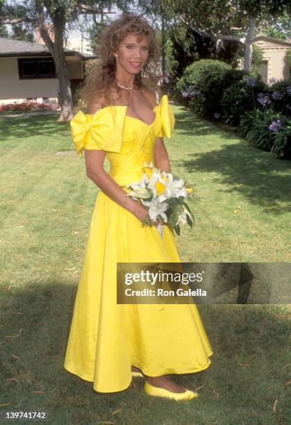 Actress Ann Turkel attends the Wedding of Marina Sirtis and Michael Lamper on June 21, 1992 at Saint Sophia Greek Orthodox Cathedral in Los Angeles,...