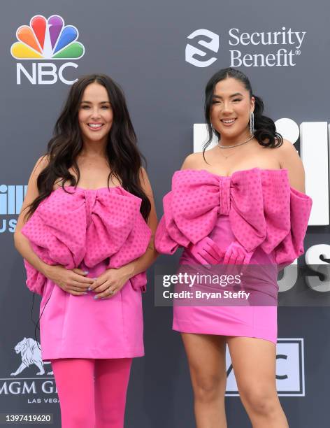 Chloe Wilde and Janette Ok attend the 2022 Billboard Music Awards at MGM Grand Garden Arena on May 15, 2022 in Las Vegas, Nevada.