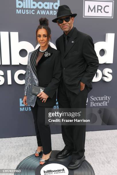 Lisa Padilla and Jimmy Jam attend the 2022 Billboard Music Awards at MGM Grand Garden Arena on May 15, 2022 in Las Vegas, Nevada.