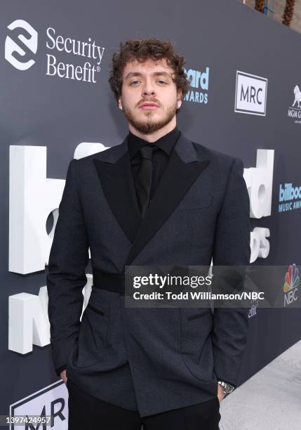 May 15: 2022 BILLBOARD MUSIC AWARDS -- Pictured: Jack Harlow arrives to the 2022 Billboard Music Awards held at the MGM Grand Garden Arena on May 15,...