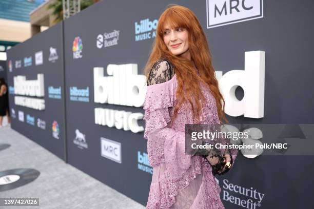 May 15: 2022 BILLBOARD MUSIC AWARDS -- Pictured: Florence Welch arrives to the 2022 Billboard Music Awards held at the MGM Grand Garden Arena on May...