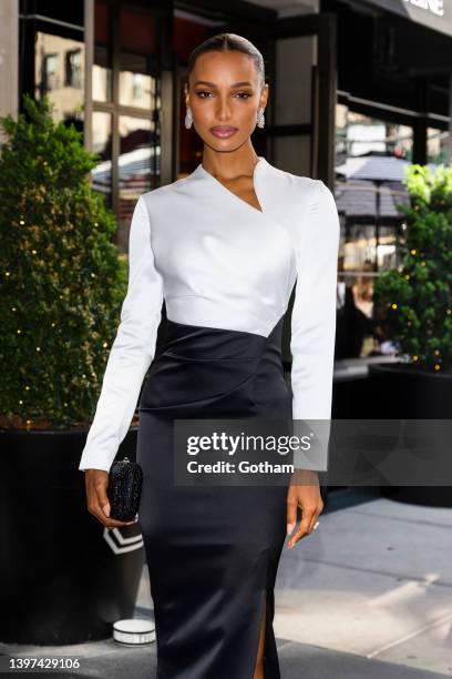 Jasmine Tookes is seen in the Upper East Side on May 15, 2022 in New York City.