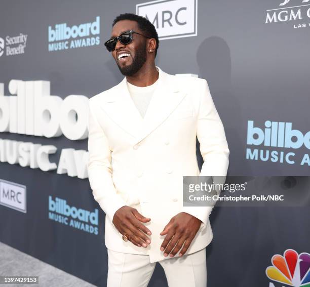 May 15: 2022 BILLBOARD MUSIC AWARDS -- Pictured: Sean "Diddy" Combs arrives to the 2022 Billboard Music Awards held at the MGM Grand Garden Arena on...