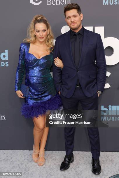 Luisana Lopilato and Michael Bublé attend the 2022 Billboard Music Awards at MGM Grand Garden Arena on May 15, 2022 in Las Vegas, Nevada.