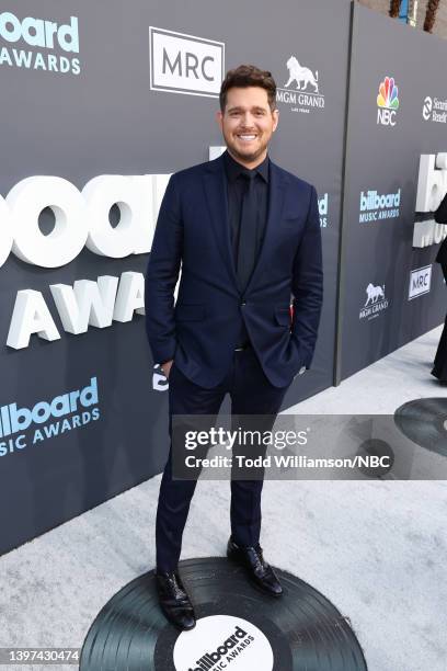 May 15: 2022 BILLBOARD MUSIC AWARDS -- Pictured: Michael Bublé arrives to the 2022 Billboard Music Awards held at the MGM Grand Garden Arena on May...