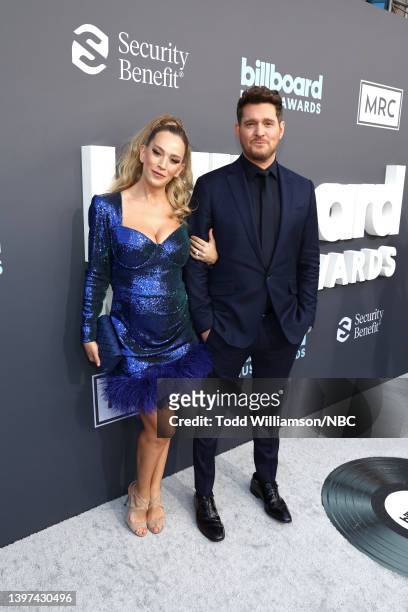 May 15: 2022 BILLBOARD MUSIC AWARDS -- Pictured: Luisana Lopilato and Michael Bublé arrive to the 2022 Billboard Music Awards held at the MGM Grand...
