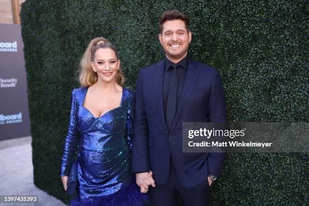 Luisana Lopilato and Michael Bublé attend the 2022 Billboard Music Awards at MGM Grand Garden Arena on May 15, 2022 in Las Vegas, Nevada.