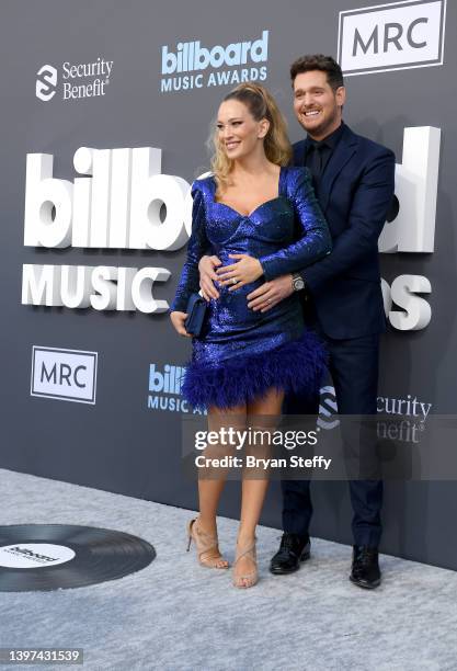 Luisana Lopilato and Michael Bublé attend the 2022 Billboard Music Awards at MGM Grand Garden Arena on May 15, 2022 in Las Vegas, Nevada.