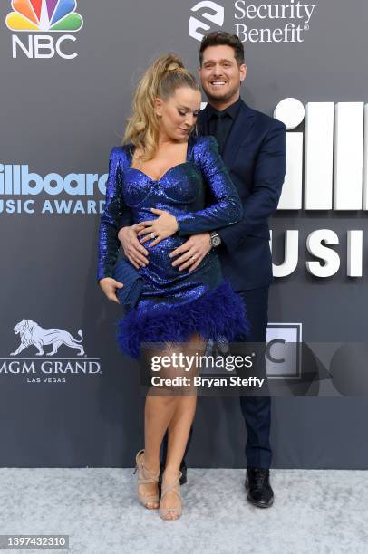 Luisana Lopilato and Michael Bublé attend the 2022 Billboard Music Awards at MGM Grand Garden Arena on May 15, 2022 in Las Vegas, Nevada.