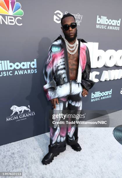 May 15: 2022 BILLBOARD MUSIC AWARDS -- Pictured: Burna Boy arrives to the 2022 Billboard Music Awards held at the MGM Grand Garden Arena on May 15,...