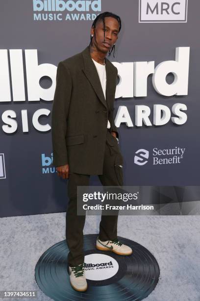 Travis Scott attends the 2022 Billboard Music Awards at MGM Grand Garden Arena on May 15, 2022 in Las Vegas, Nevada.