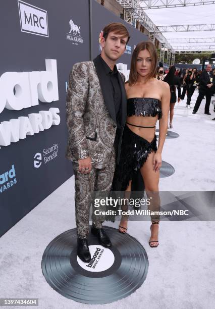 May 15: 2022 BILLBOARD MUSIC AWARDS -- Pictured: Illenium and Lara McWhorter arrive to the 2022 Billboard Music Awards held at the MGM Grand Garden...
