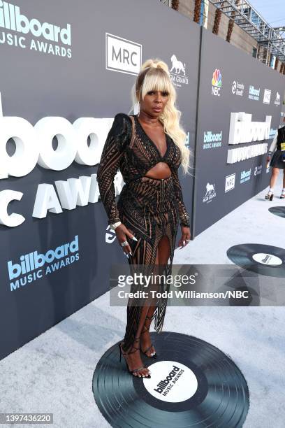 May 15: 2022 BILLBOARD MUSIC AWARDS -- Pictured: Mary J. Blige arrives to the 2022 Billboard Music Awards held at the MGM Grand Garden Arena on May...