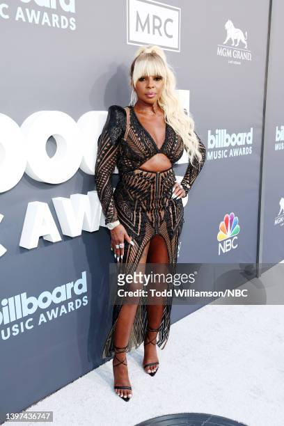 May 15: 2022 BILLBOARD MUSIC AWARDS -- Pictured: Mary J. Blige arrives to the 2022 Billboard Music Awards held at the MGM Grand Garden Arena on May...
