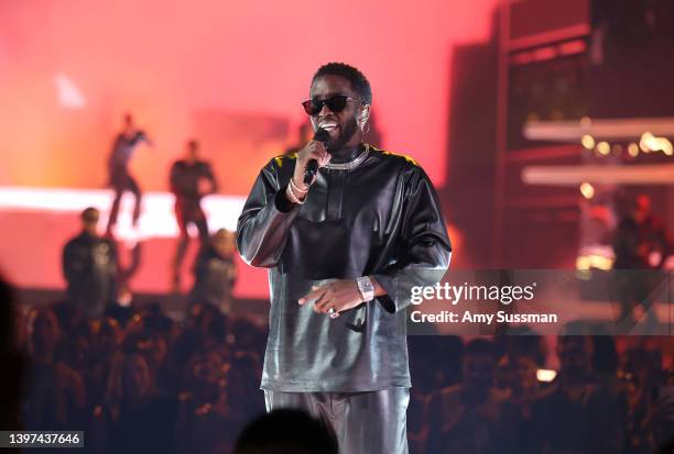 Host Sean ‘Diddy’ Combs performs onstage during the 2022 Billboard Music Awards at MGM Grand Garden Arena on May 15, 2022 in Las Vegas, Nevada.